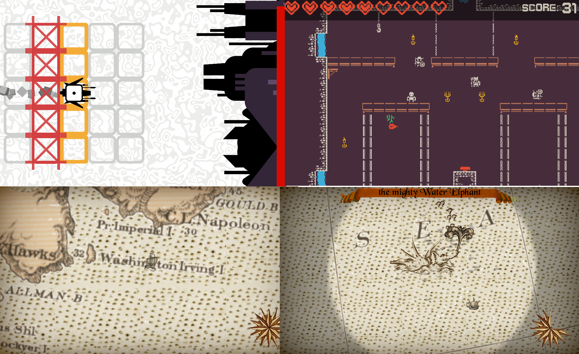 screenshots from the games