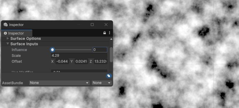 gif showing the influence of domain warping on a noise