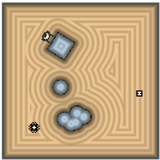 Gif showing depth (distance) visualisation of the game.